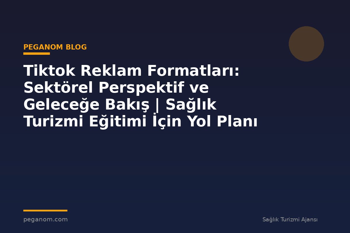 Tiktok Reklam Formatları: Sektörel Perspektif ve Geleceğe Bakış | Sağlık Turizmi Eğitimi İçin Yol Planı