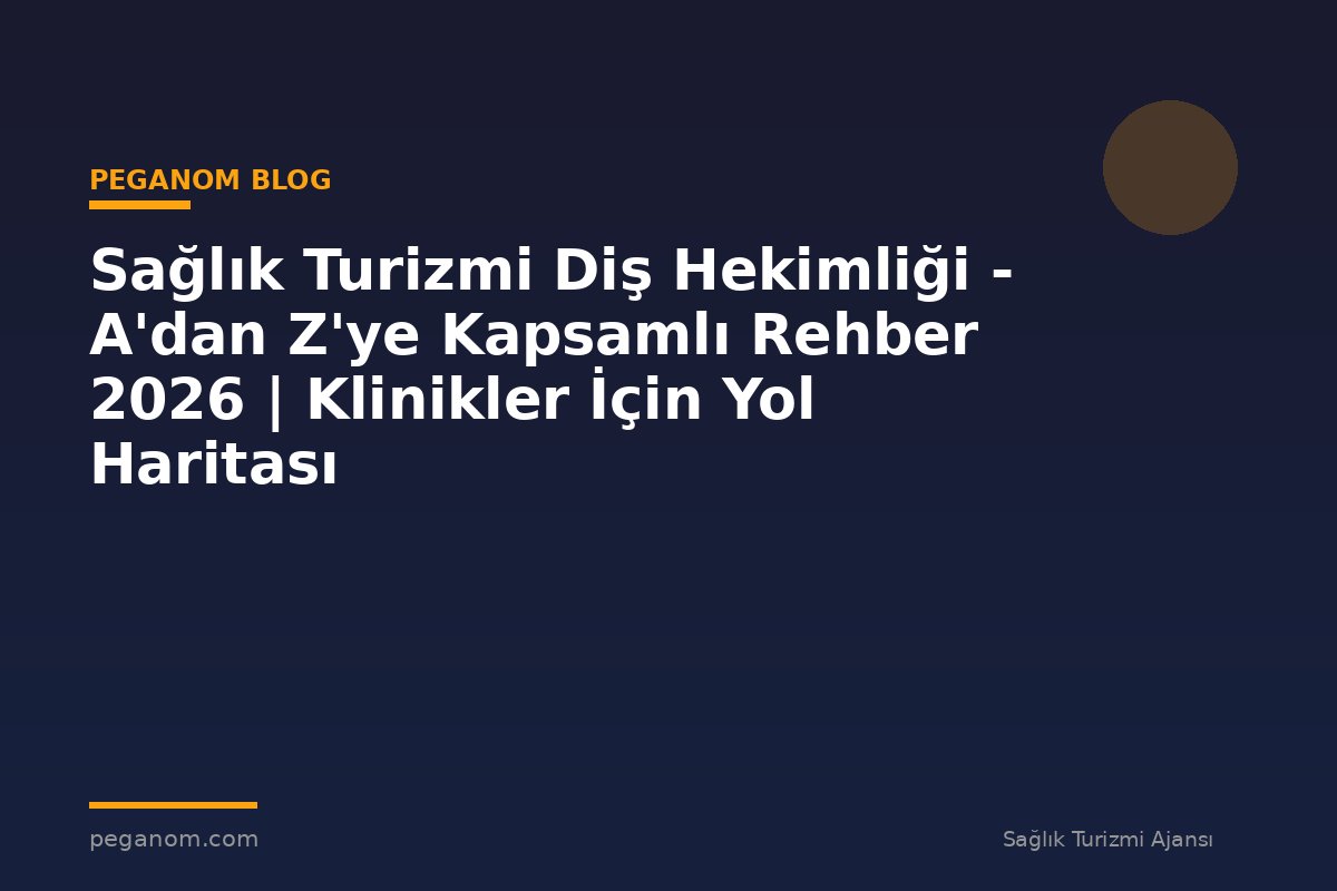 Sağlık Turizmi Diş Hekimliği - A'dan Z'ye Kapsamlı Rehber 2026 | Klinikler İçin Yol Haritası
