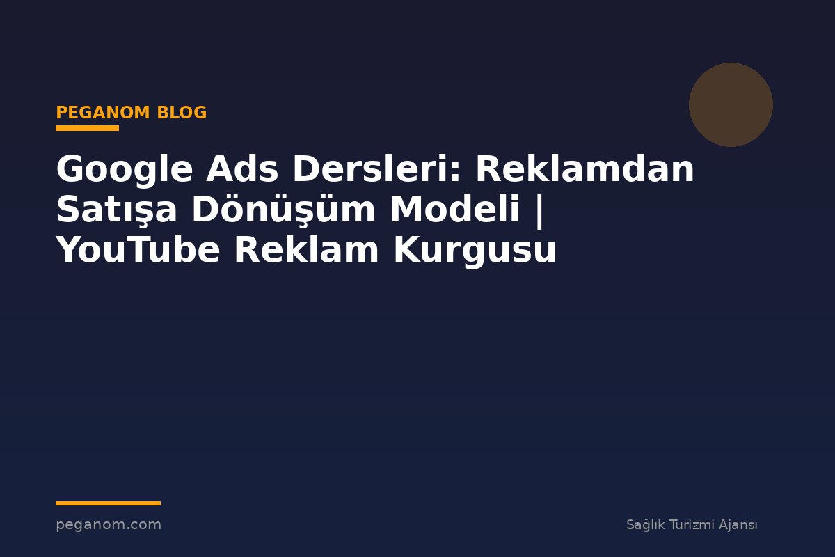 Google Ads Dersleri: Reklamdan Satışa Dönüşüm Modeli | YouTube Reklam Kurgusu
