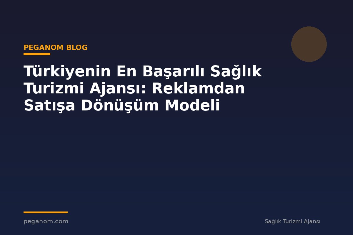 Türkiyenin En Başarılı Sağlık Turizmi Ajansı: Reklamdan Satışa Dönüşüm Modeli