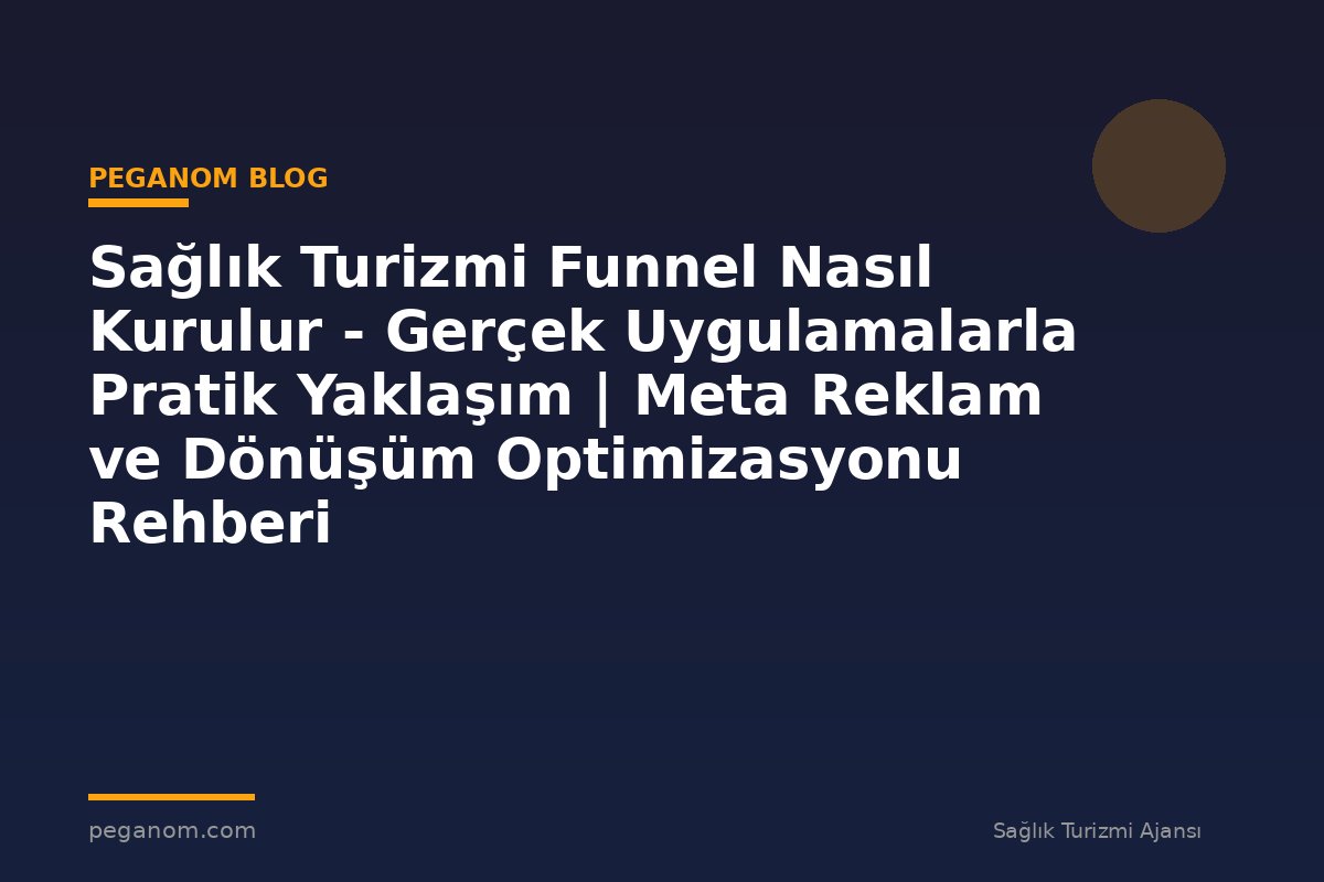 Sağlık Turizmi Funnel Nasıl Kurulur - Gerçek Uygulamalarla Pratik Yaklaşım | Meta Reklam ve Dönüşüm Optimizasyonu Rehberi