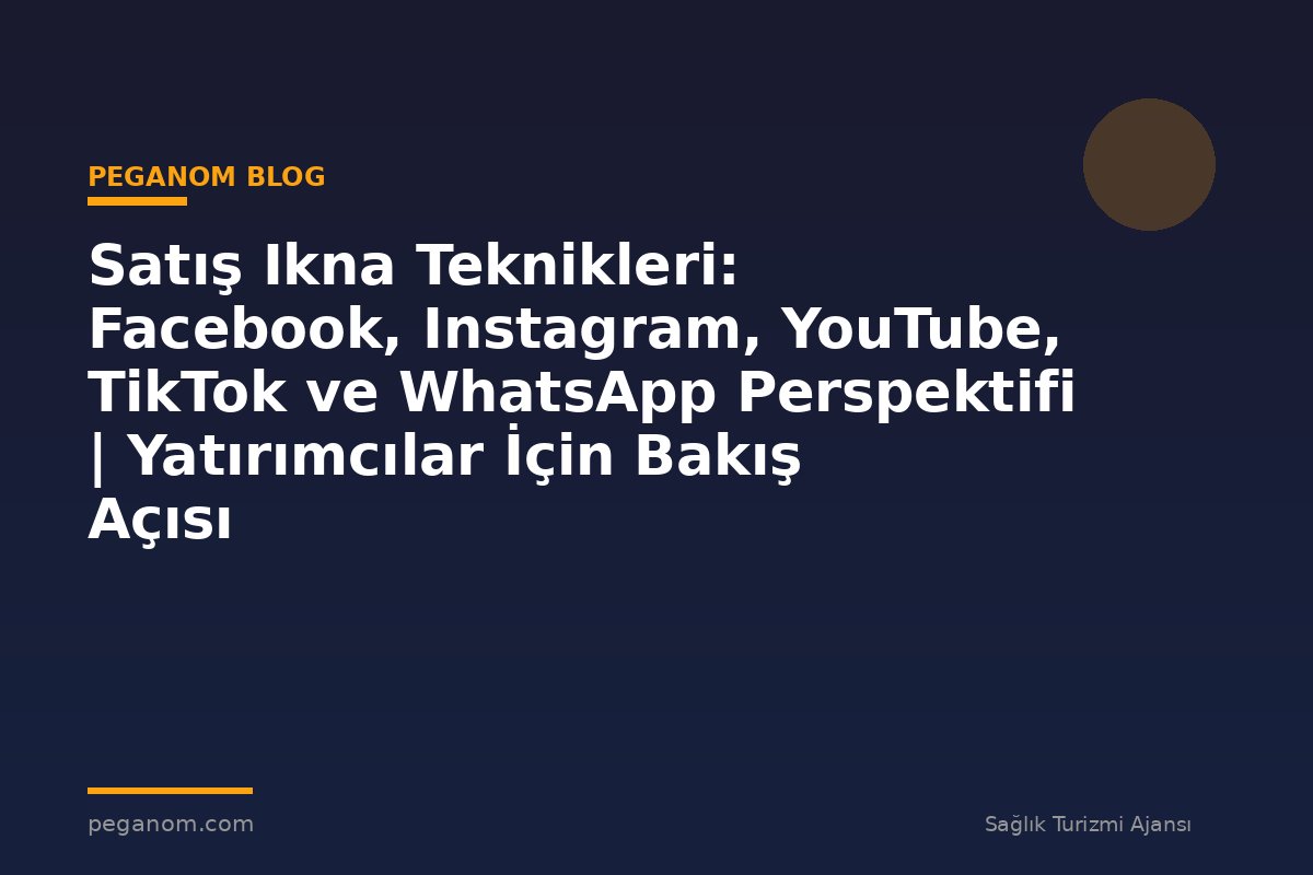 Satış Ikna Teknikleri: Facebook, Instagram, YouTube, TikTok ve WhatsApp Perspektifi | Yatırımcılar İçin Bakış Açısı
