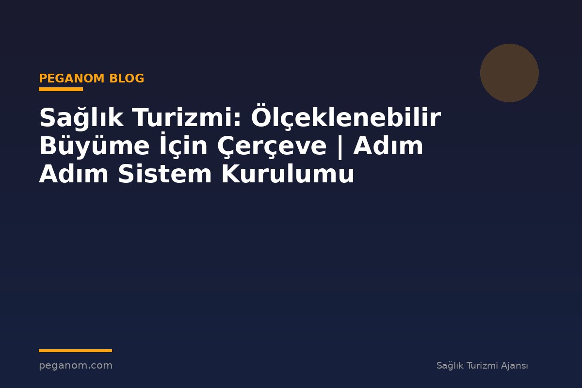 Sağlık Turizmi: Ölçeklenebilir Büyüme İçin Çerçeve | Adım Adım Sistem Kurulumu