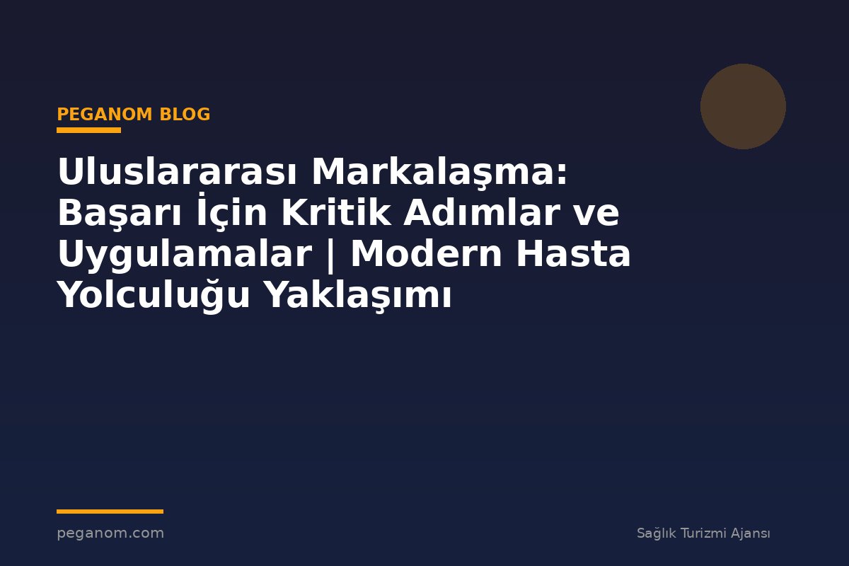 Uluslararası Markalaşma: Başarı İçin Kritik Adımlar ve Uygulamalar | Modern Hasta Yolculuğu Yaklaşımı