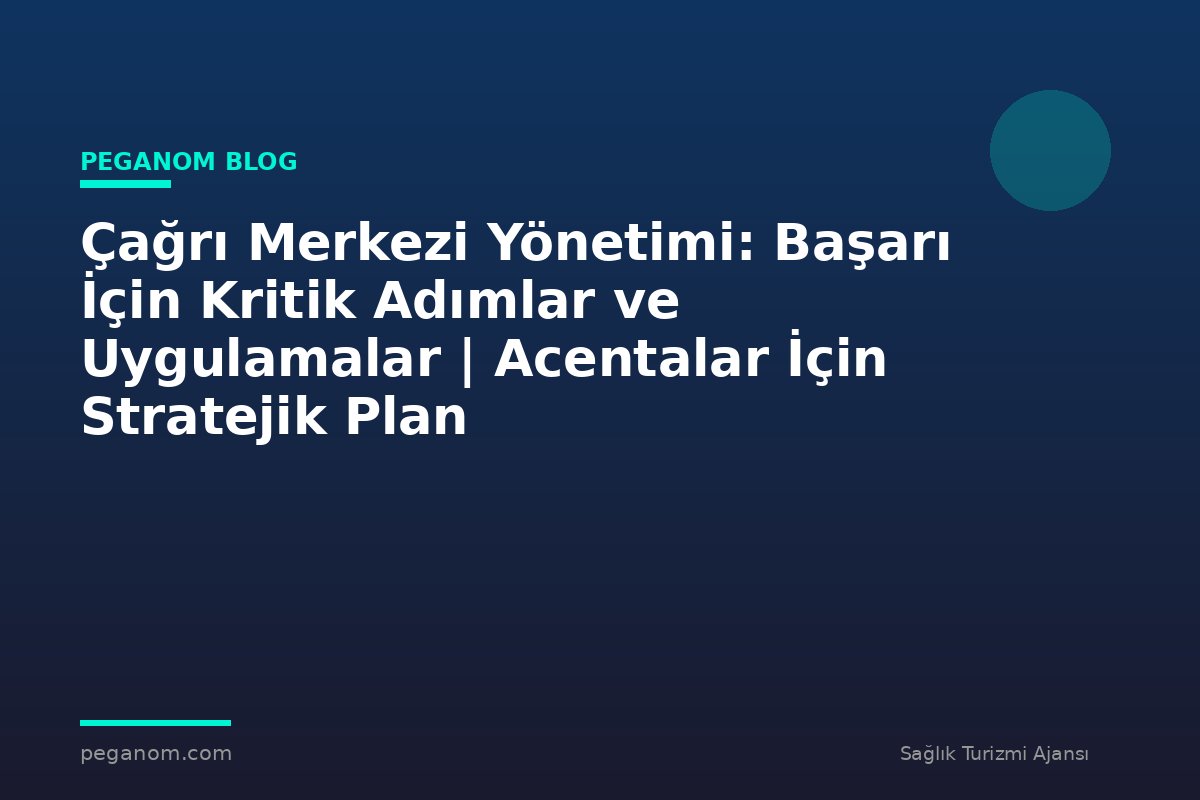 Çağrı Merkezi Yönetimi: Başarı İçin Kritik Adımlar ve Uygulamalar | Acentalar İçin Stratejik Plan