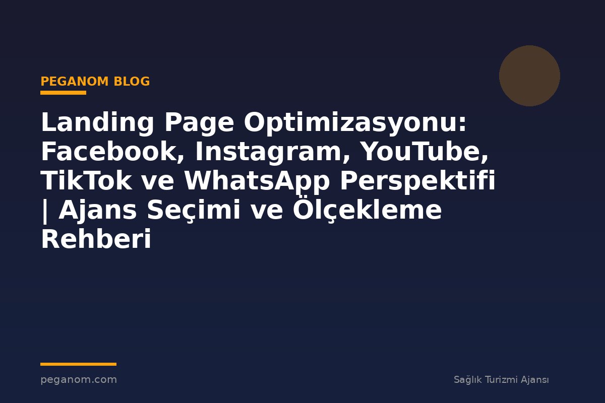 Landing Page Optimizasyonu: Facebook, Instagram, YouTube, TikTok ve WhatsApp Perspektifi | Ajans Seçimi ve Ölçekleme Rehberi