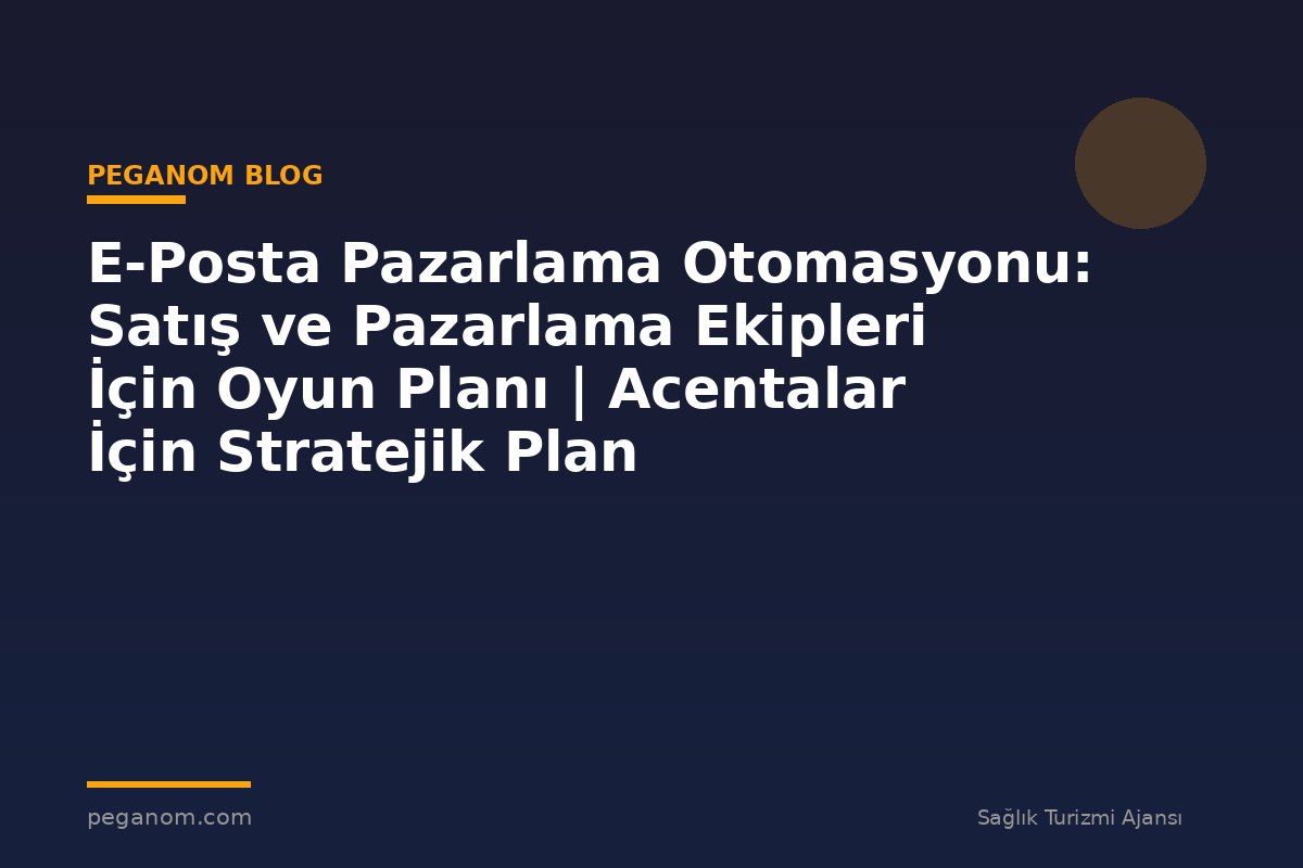 E-Posta Pazarlama Otomasyonu: Satış ve Pazarlama Ekipleri İçin Oyun Planı | Acentalar İçin Stratejik Plan