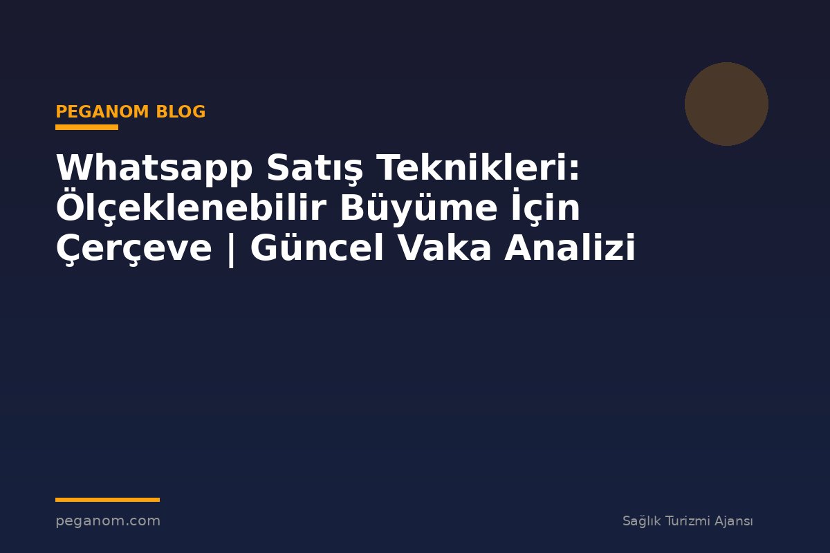 Whatsapp Satış Teknikleri: Ölçeklenebilir Büyüme İçin Çerçeve | Güncel Vaka Analizi