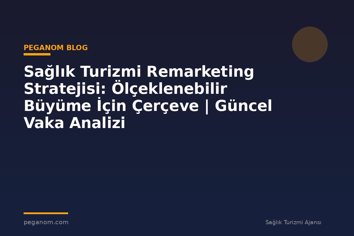 Sağlık Turizmi Remarketing Stratejisi: Ölçeklenebilir Büyüme İçin Çerçeve | Güncel Vaka Analizi