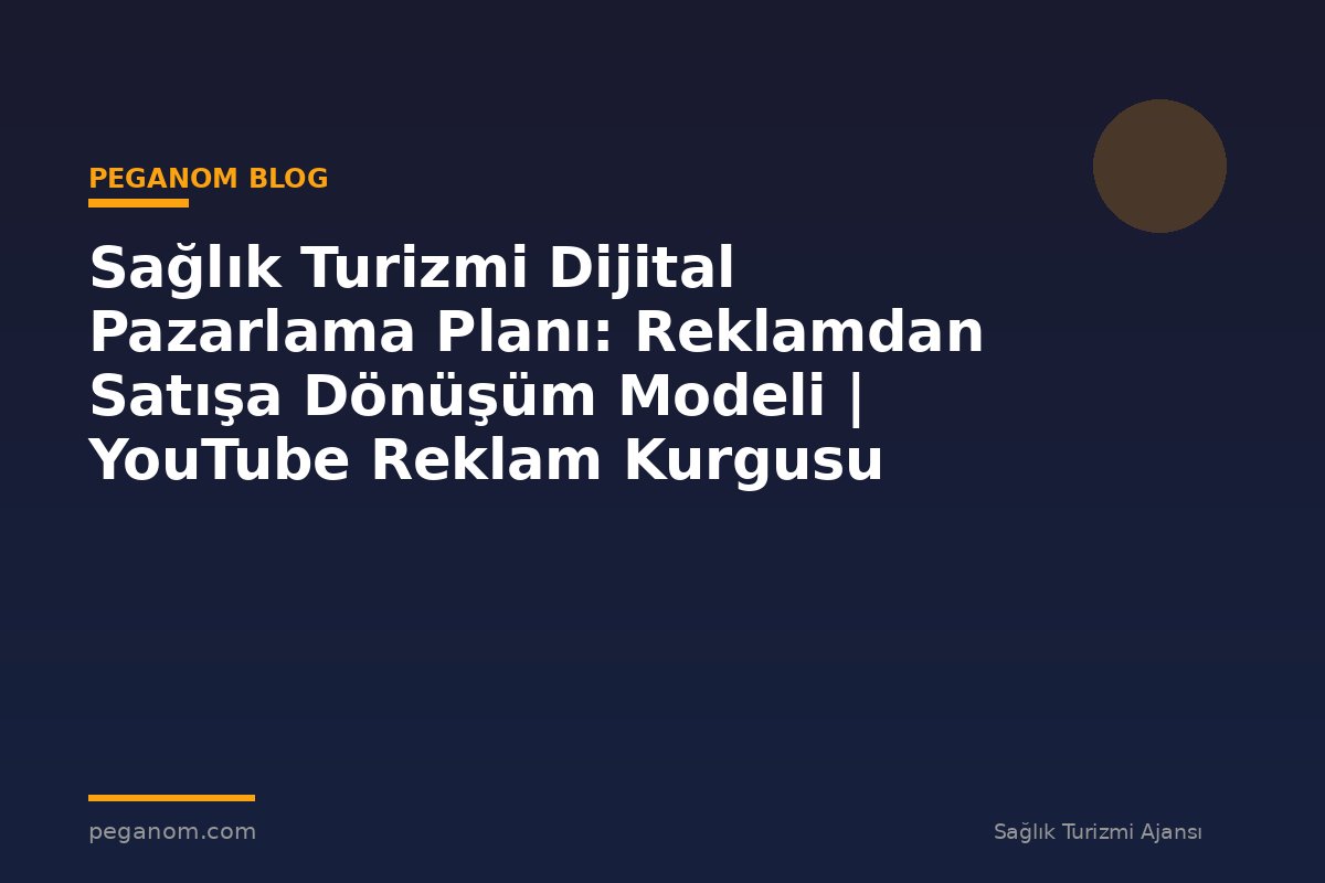 Sağlık Turizmi Dijital Pazarlama Planı: Reklamdan Satışa Dönüşüm Modeli | YouTube Reklam Kurgusu
