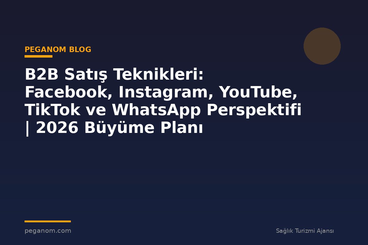 B2B Satış Teknikleri: Facebook, Instagram, YouTube, TikTok ve WhatsApp Perspektifi | 2026 Büyüme Planı