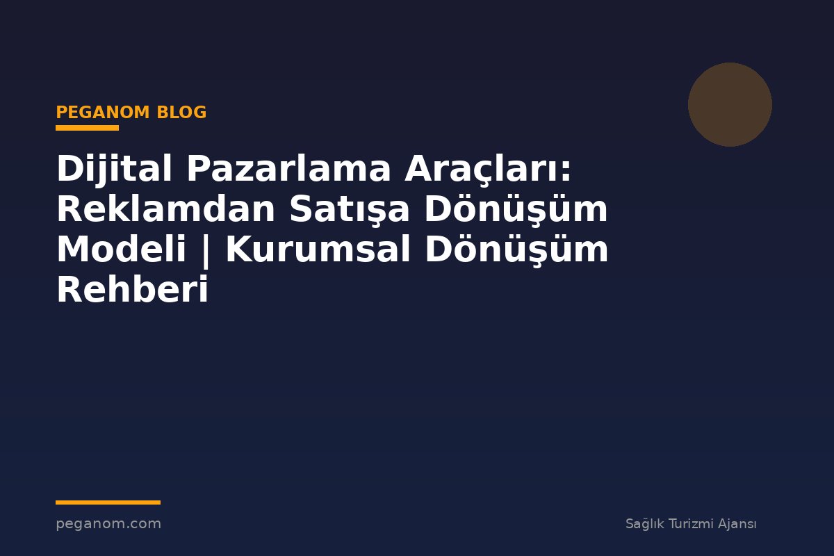 Dijital Pazarlama Araçları: Reklamdan Satışa Dönüşüm Modeli | Kurumsal Dönüşüm Rehberi