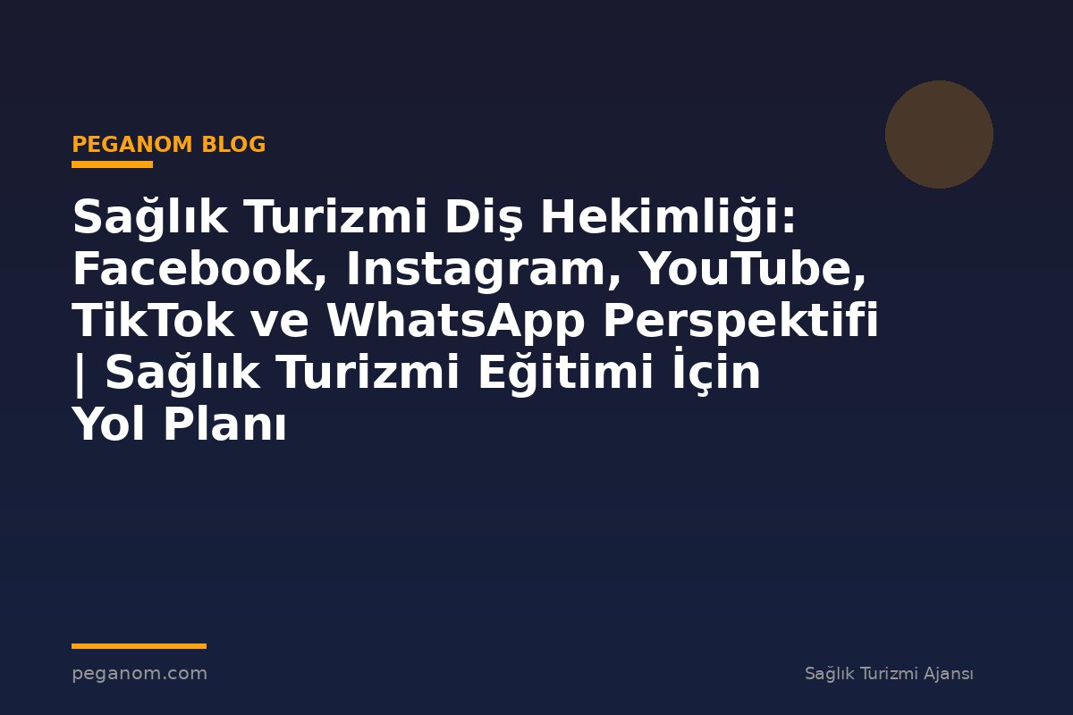 Sağlık Turizmi Diş Hekimliği: Facebook, Instagram, YouTube, TikTok ve WhatsApp Perspektifi | Sağlık Turizmi Eğitimi İçin Yol Planı