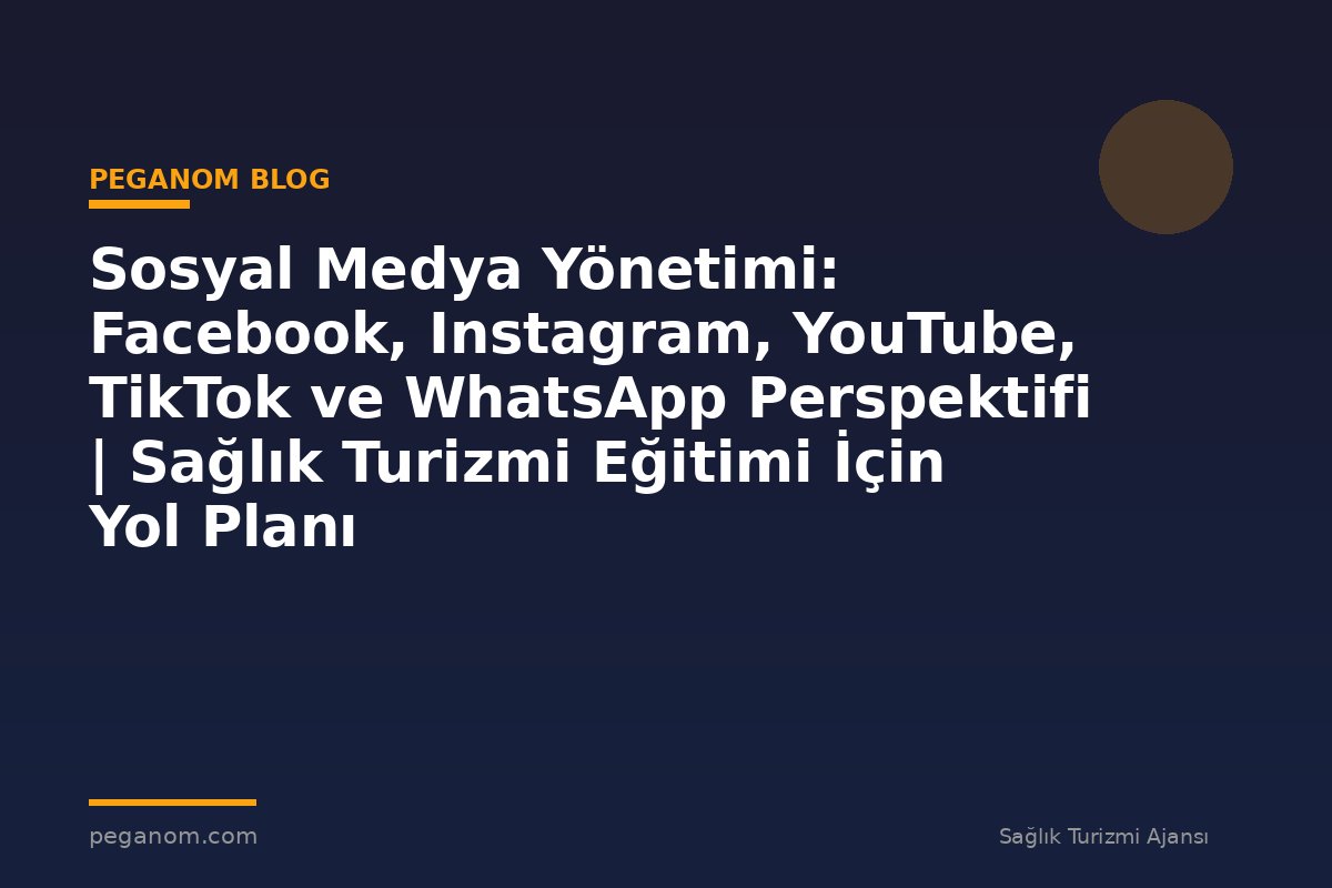 Sosyal Medya Yönetimi: Facebook, Instagram, YouTube, TikTok ve WhatsApp Perspektifi | Sağlık Turizmi Eğitimi İçin Yol Planı