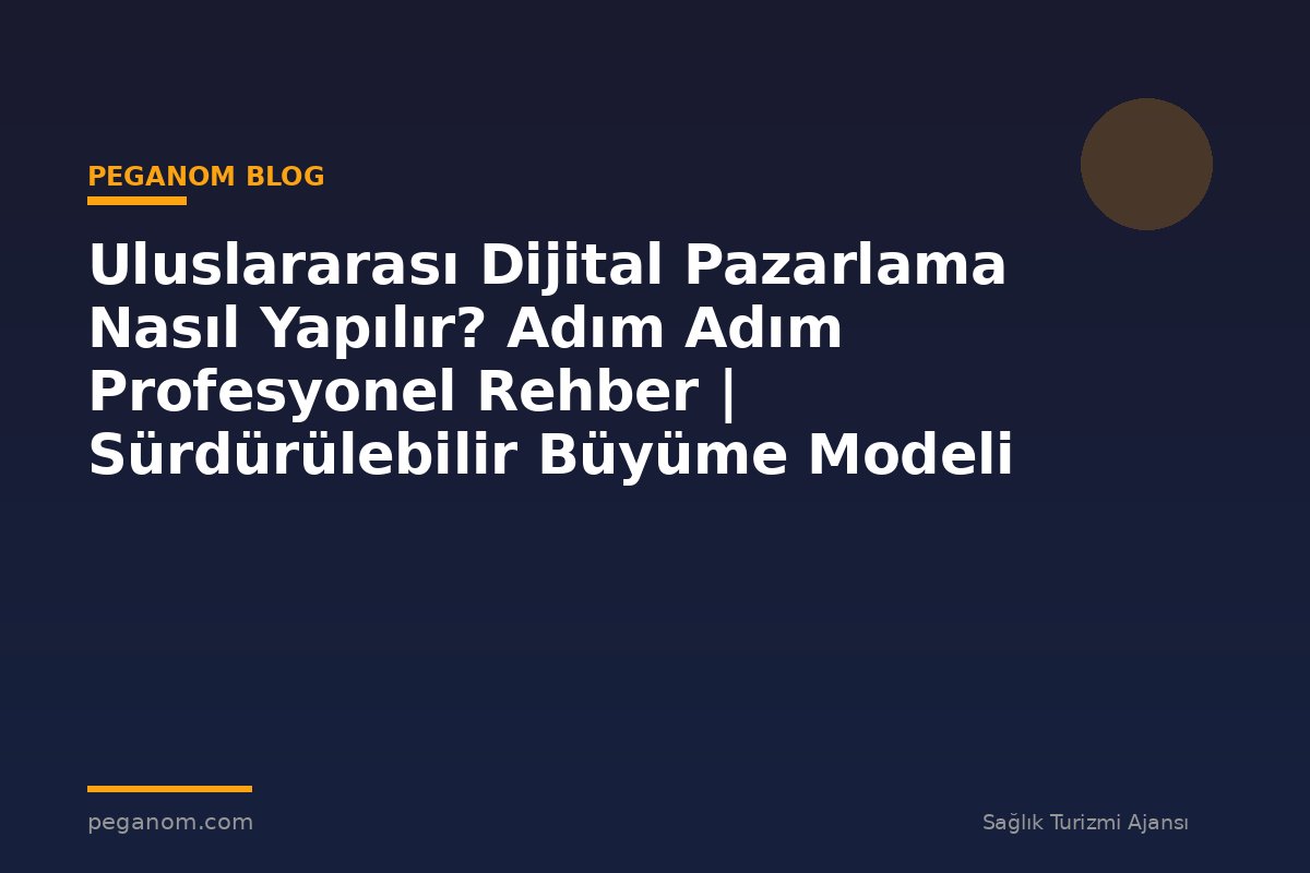 Uluslararası Dijital Pazarlama Nasıl Yapılır? Adım Adım Profesyonel Rehber | Sürdürülebilir Büyüme Modeli
