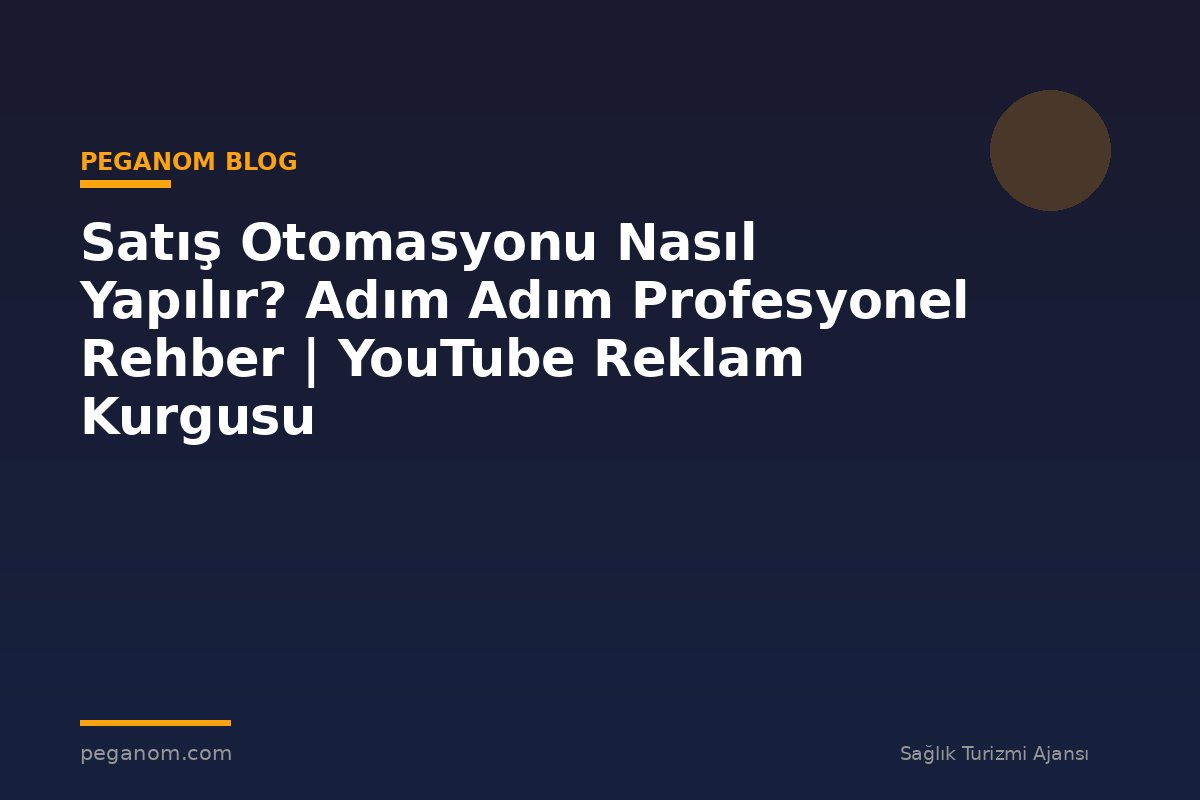 Satış Otomasyonu Nasıl Yapılır? Adım Adım Profesyonel Rehber | YouTube Reklam Kurgusu