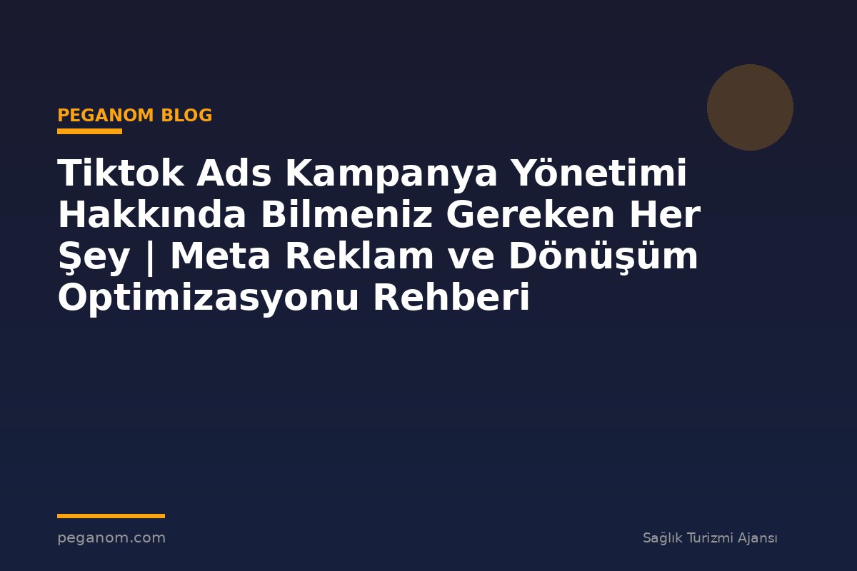 Tiktok Ads Kampanya Yönetimi Hakkında Bilmeniz Gereken Her Şey | Meta Reklam ve Dönüşüm Optimizasyonu Rehberi