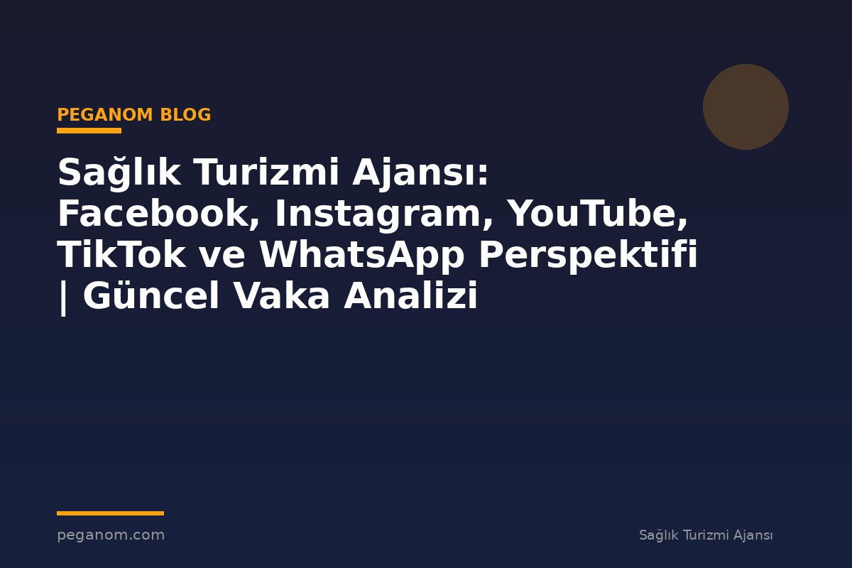 Sağlık Turizmi Ajansı: Facebook, Instagram, YouTube, TikTok ve WhatsApp Perspektifi | Güncel Vaka Analizi