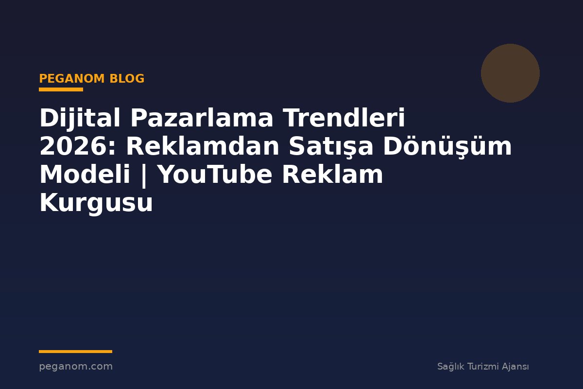 Dijital Pazarlama Trendleri 2026: Reklamdan Satışa Dönüşüm Modeli | YouTube Reklam Kurgusu