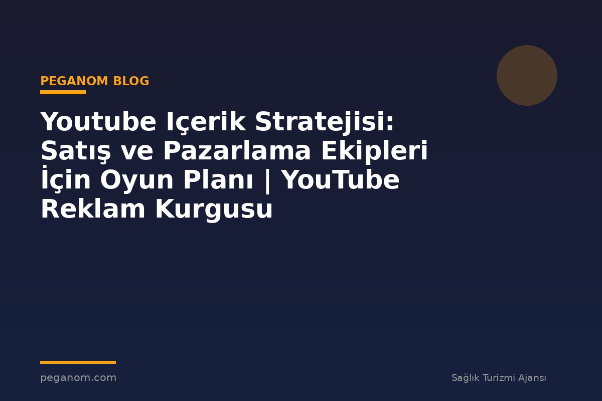 Youtube Içerik Stratejisi: Satış ve Pazarlama Ekipleri İçin Oyun Planı | YouTube Reklam Kurgusu