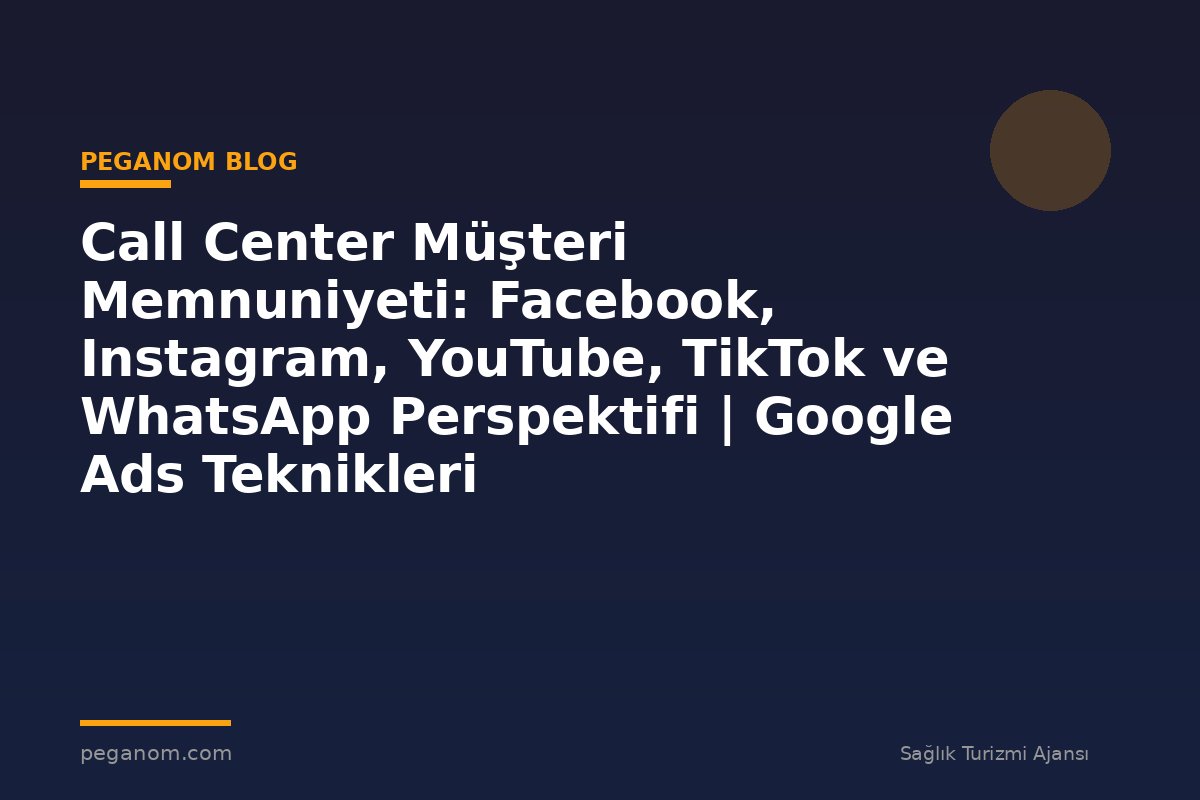 Call Center Müşteri Memnuniyeti: Facebook, Instagram, YouTube, TikTok ve WhatsApp Perspektifi | Google Ads Teknikleri