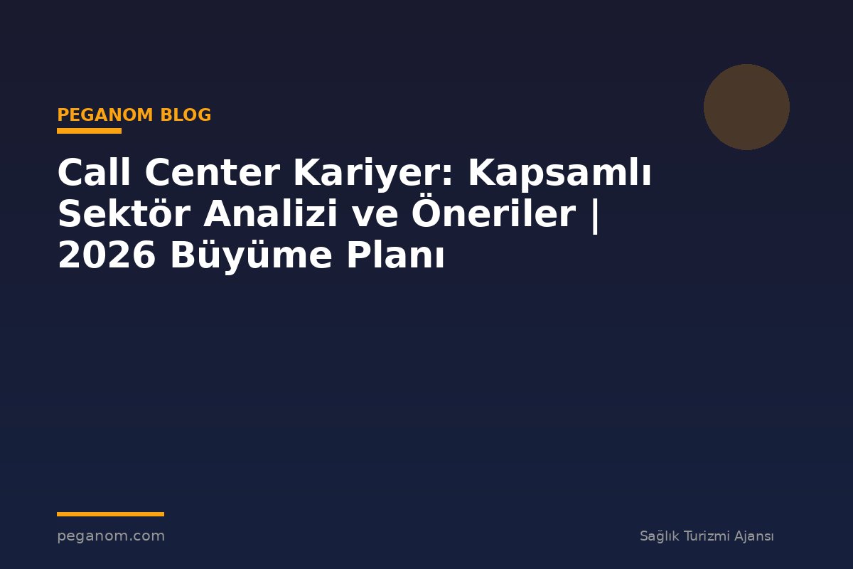 Call Center Kariyer: Kapsamlı Sektör Analizi ve Öneriler | 2026 Büyüme Planı
