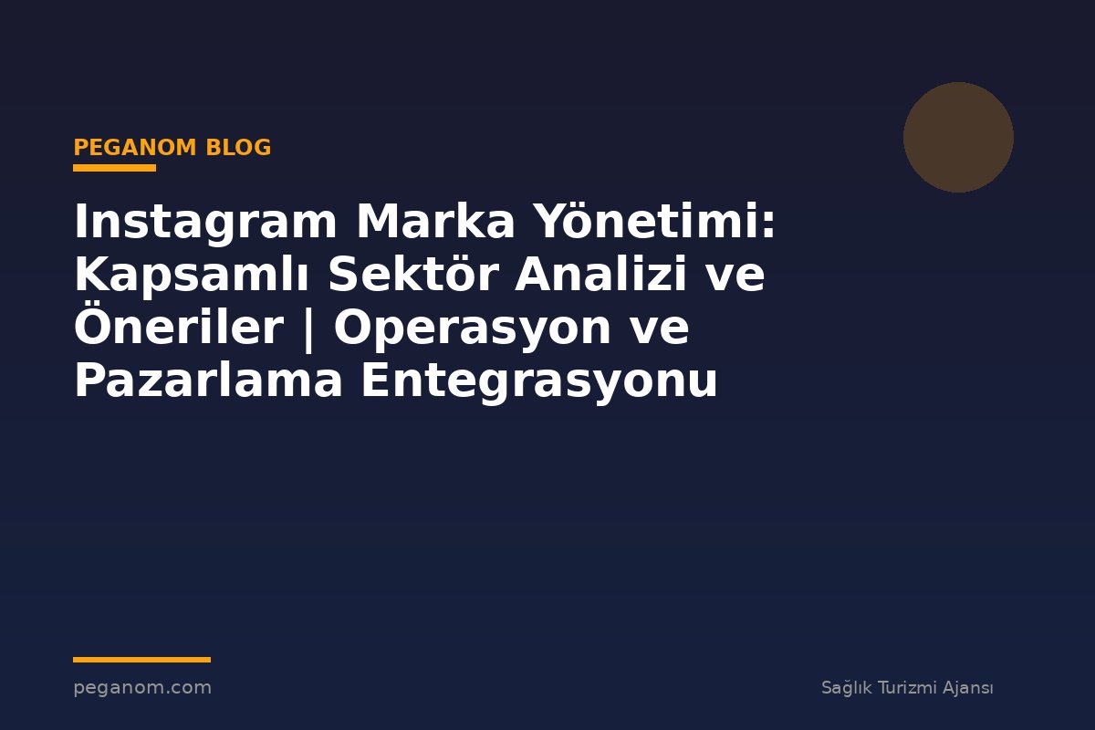 Instagram Marka Yönetimi: Kapsamlı Sektör Analizi ve Öneriler | Operasyon ve Pazarlama Entegrasyonu