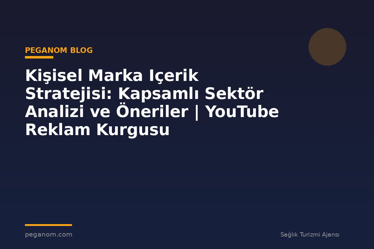 Kişisel Marka Içerik Stratejisi: Kapsamlı Sektör Analizi ve Öneriler | YouTube Reklam Kurgusu