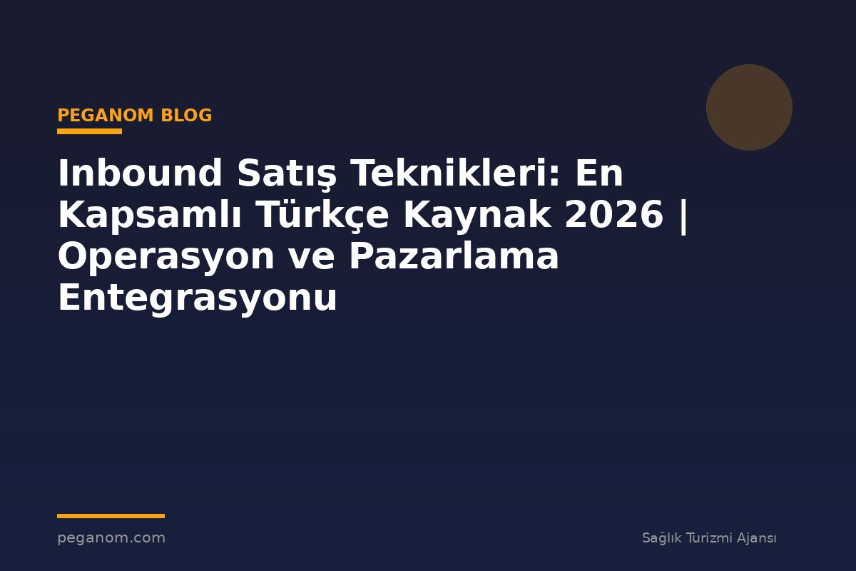 Inbound Satış Teknikleri: En Kapsamlı Türkçe Kaynak 2026 | Operasyon ve Pazarlama Entegrasyonu