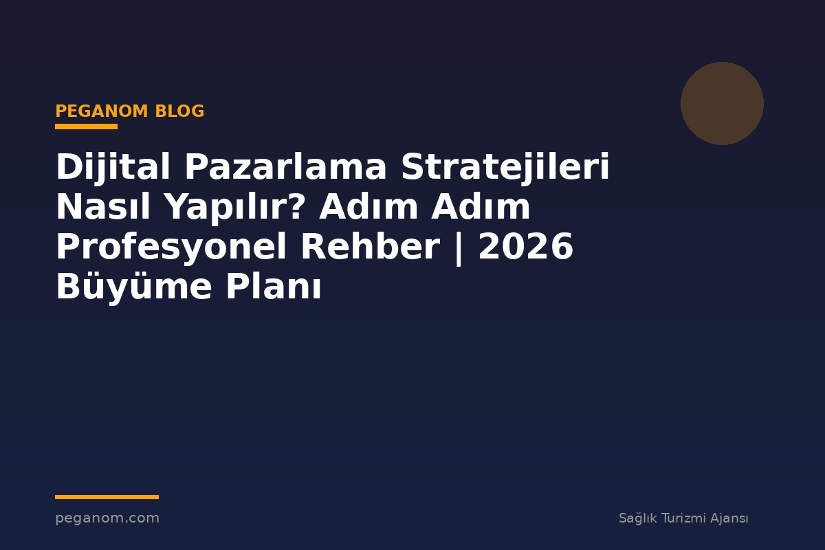 Dijital Pazarlama Stratejileri Nasıl Yapılır? Adım Adım Profesyonel Rehber | 2026 Büyüme Planı