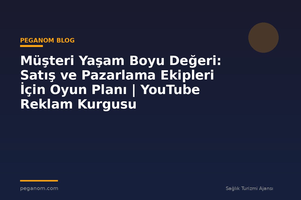 Müşteri Yaşam Boyu Değeri: Satış ve Pazarlama Ekipleri İçin Oyun Planı | YouTube Reklam Kurgusu
