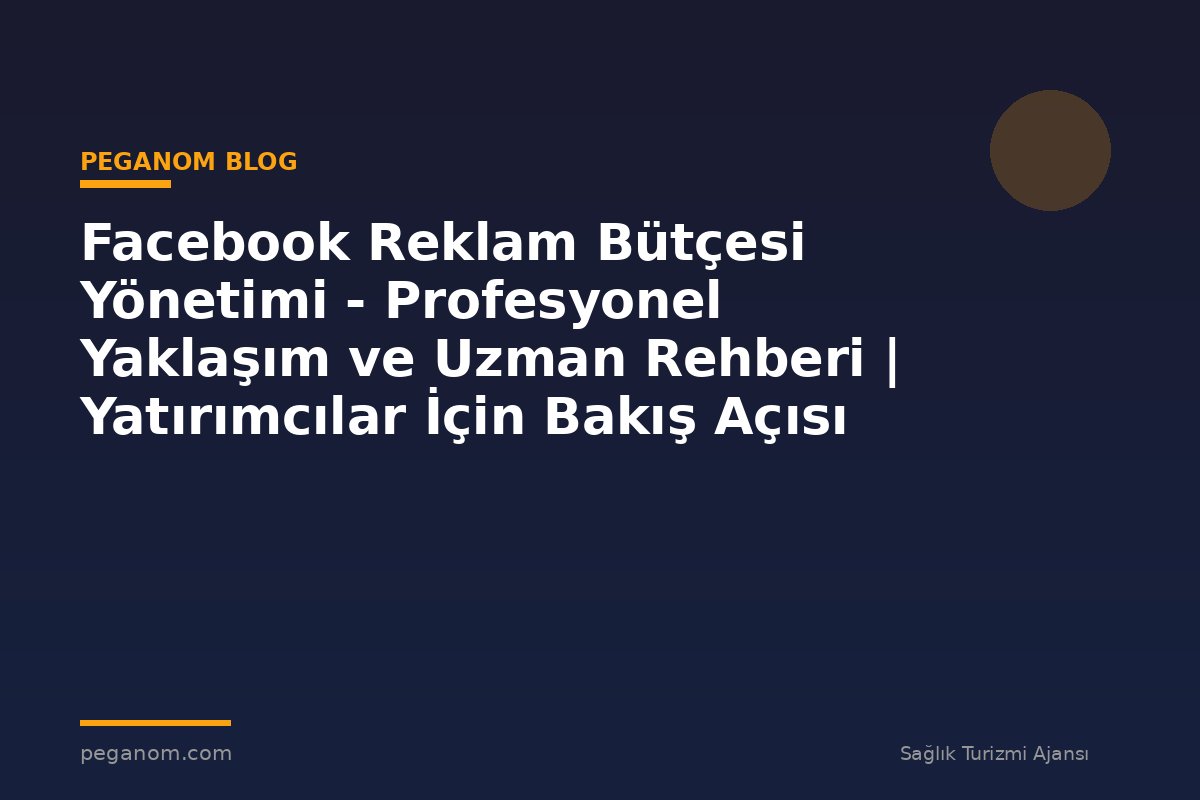 Facebook Reklam Bütçesi Yönetimi - Profesyonel Yaklaşım ve Uzman Rehberi | Yatırımcılar İçin Bakış Açısı
