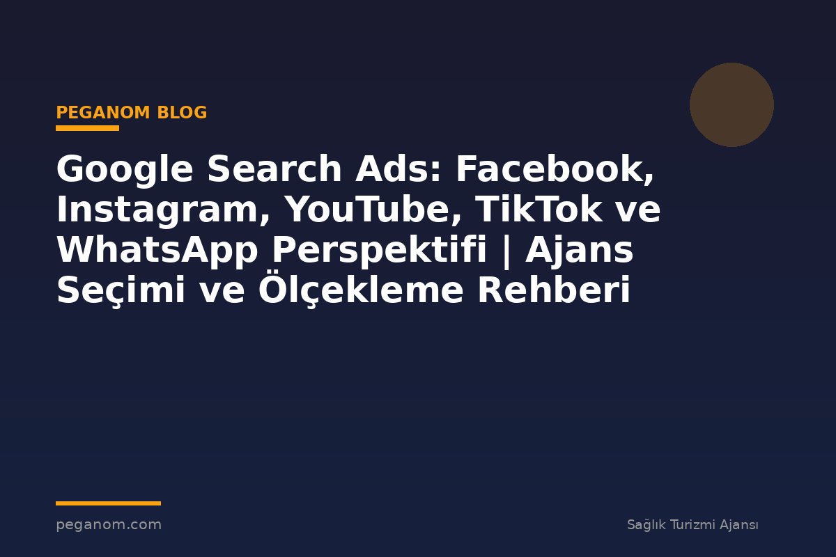 Google Search Ads: Facebook, Instagram, YouTube, TikTok ve WhatsApp Perspektifi | Ajans Seçimi ve Ölçekleme Rehberi