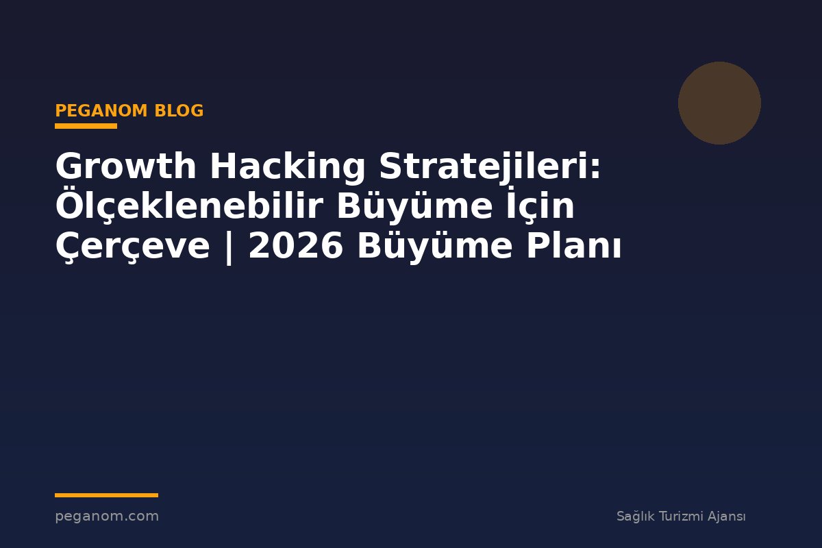 Growth Hacking Stratejileri: Ölçeklenebilir Büyüme İçin Çerçeve | 2026 Büyüme Planı