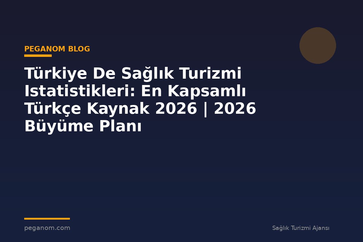 Türkiye De Sağlık Turizmi Istatistikleri: En Kapsamlı Türkçe Kaynak 2026 | 2026 Büyüme Planı