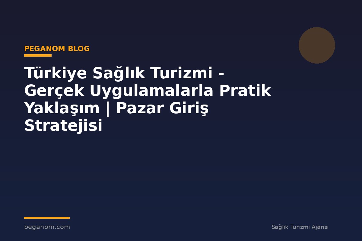 Türkiye Sağlık Turizmi - Gerçek Uygulamalarla Pratik Yaklaşım | Pazar Giriş Stratejisi