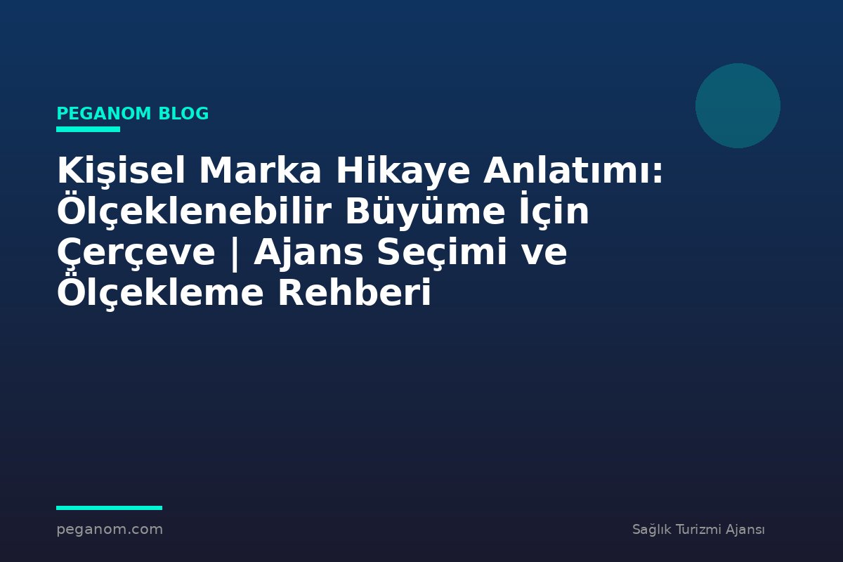 Kişisel Marka Hikaye Anlatımı: Ölçeklenebilir Büyüme İçin Çerçeve | Ajans Seçimi ve Ölçekleme Rehberi