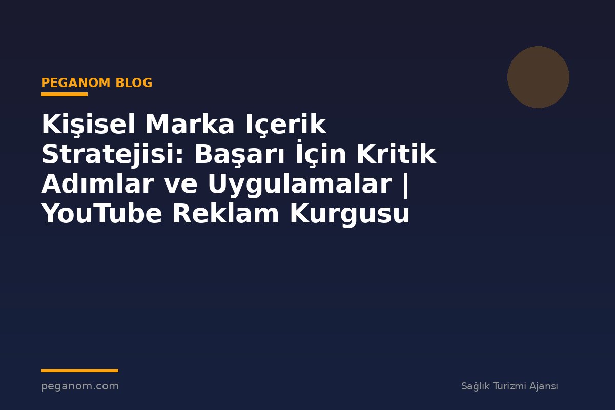 Kişisel Marka Içerik Stratejisi: Başarı İçin Kritik Adımlar ve Uygulamalar | YouTube Reklam Kurgusu