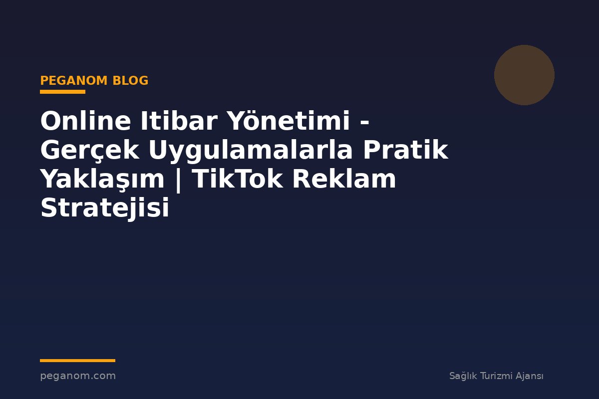 Online Itibar Yönetimi - Gerçek Uygulamalarla Pratik Yaklaşım | TikTok Reklam Stratejisi
