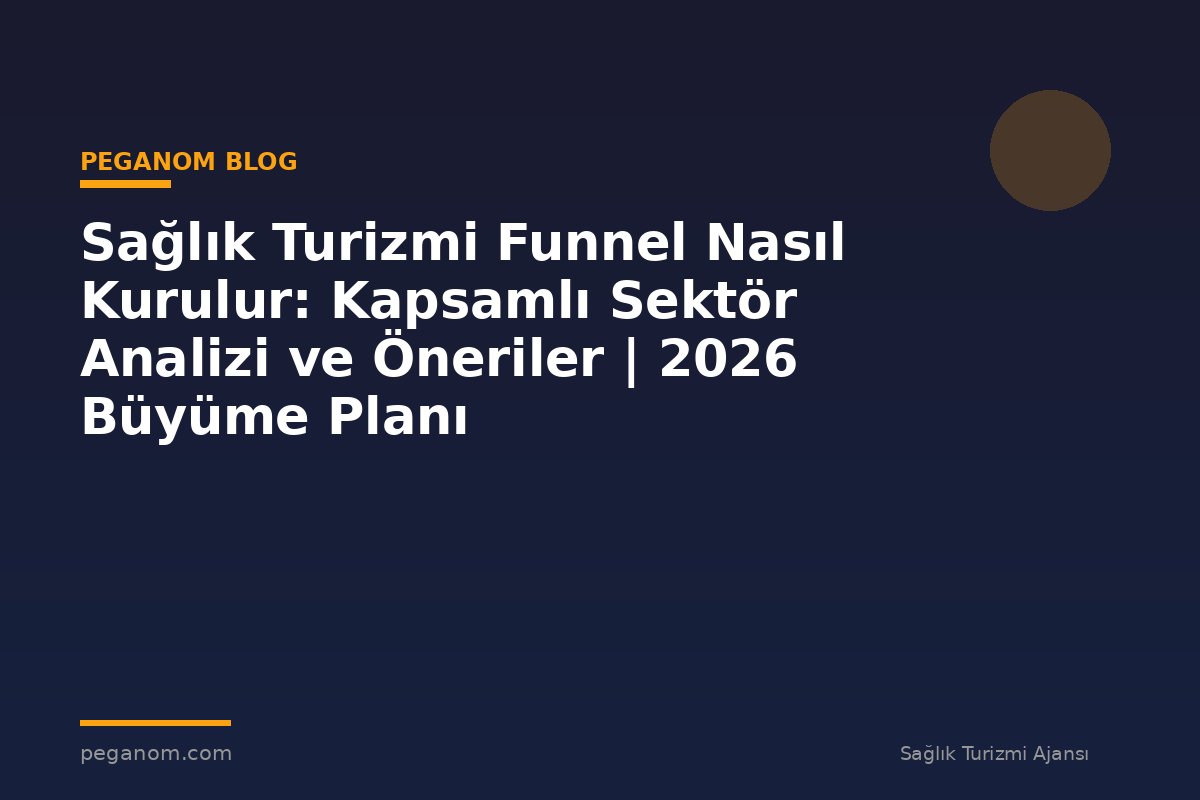 Sağlık Turizmi Funnel Nasıl Kurulur: Kapsamlı Sektör Analizi ve Öneriler | 2026 Büyüme Planı