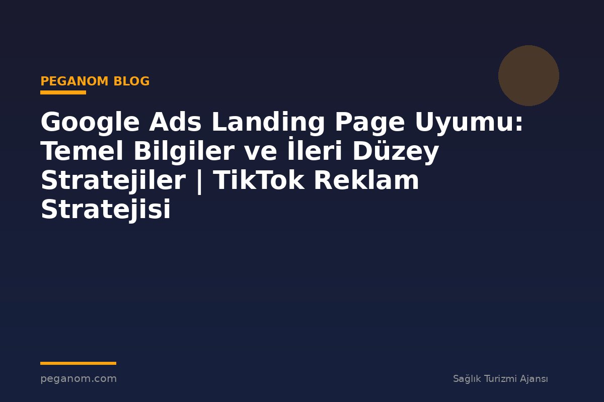 Google Ads Landing Page Uyumu: Temel Bilgiler ve İleri Düzey Stratejiler | TikTok Reklam Stratejisi
