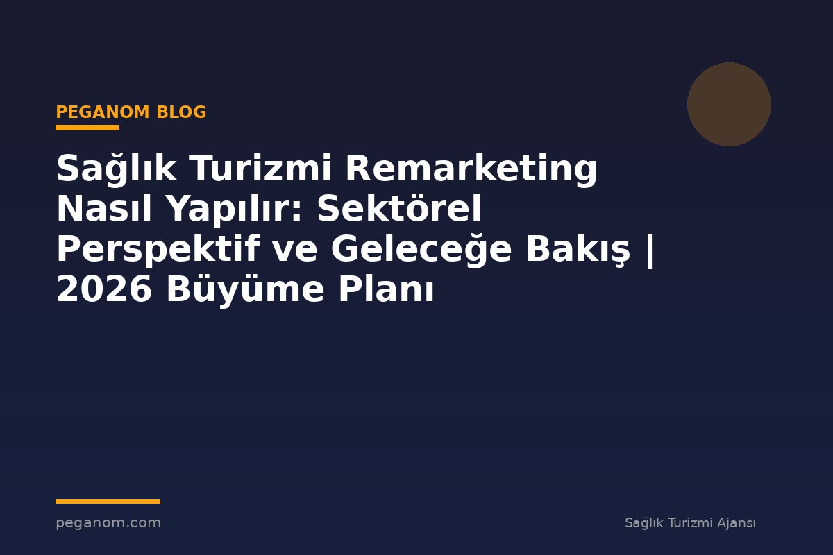 Sağlık Turizmi Remarketing Nasıl Yapılır: Sektörel Perspektif ve Geleceğe Bakış | 2026 Büyüme Planı