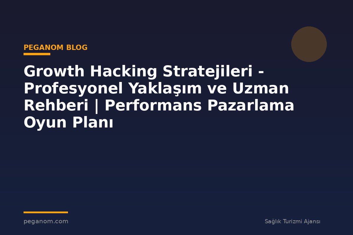 Growth Hacking Stratejileri - Profesyonel Yaklaşım ve Uzman Rehberi | Performans Pazarlama Oyun Planı