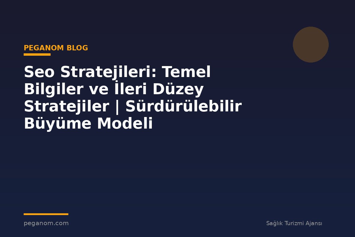 Seo Stratejileri: Temel Bilgiler ve İleri Düzey Stratejiler | Sürdürülebilir Büyüme Modeli