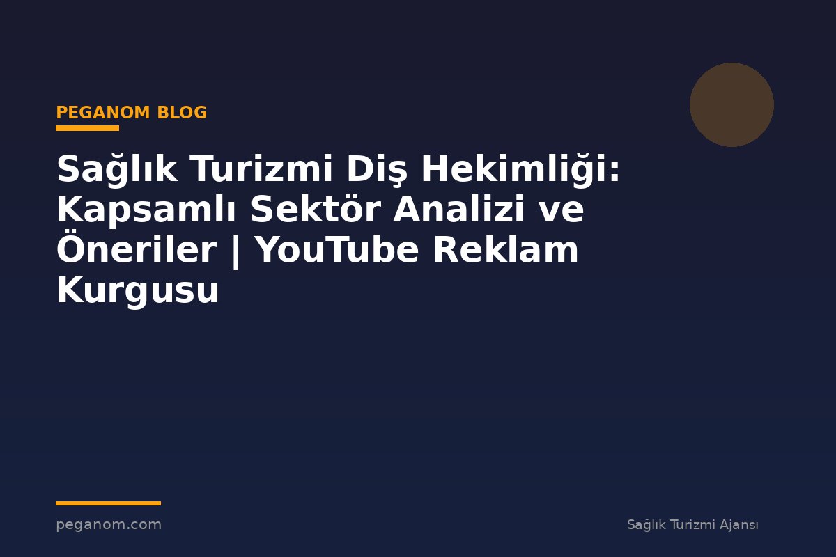 Sağlık Turizmi Diş Hekimliği: Kapsamlı Sektör Analizi ve Öneriler | YouTube Reklam Kurgusu