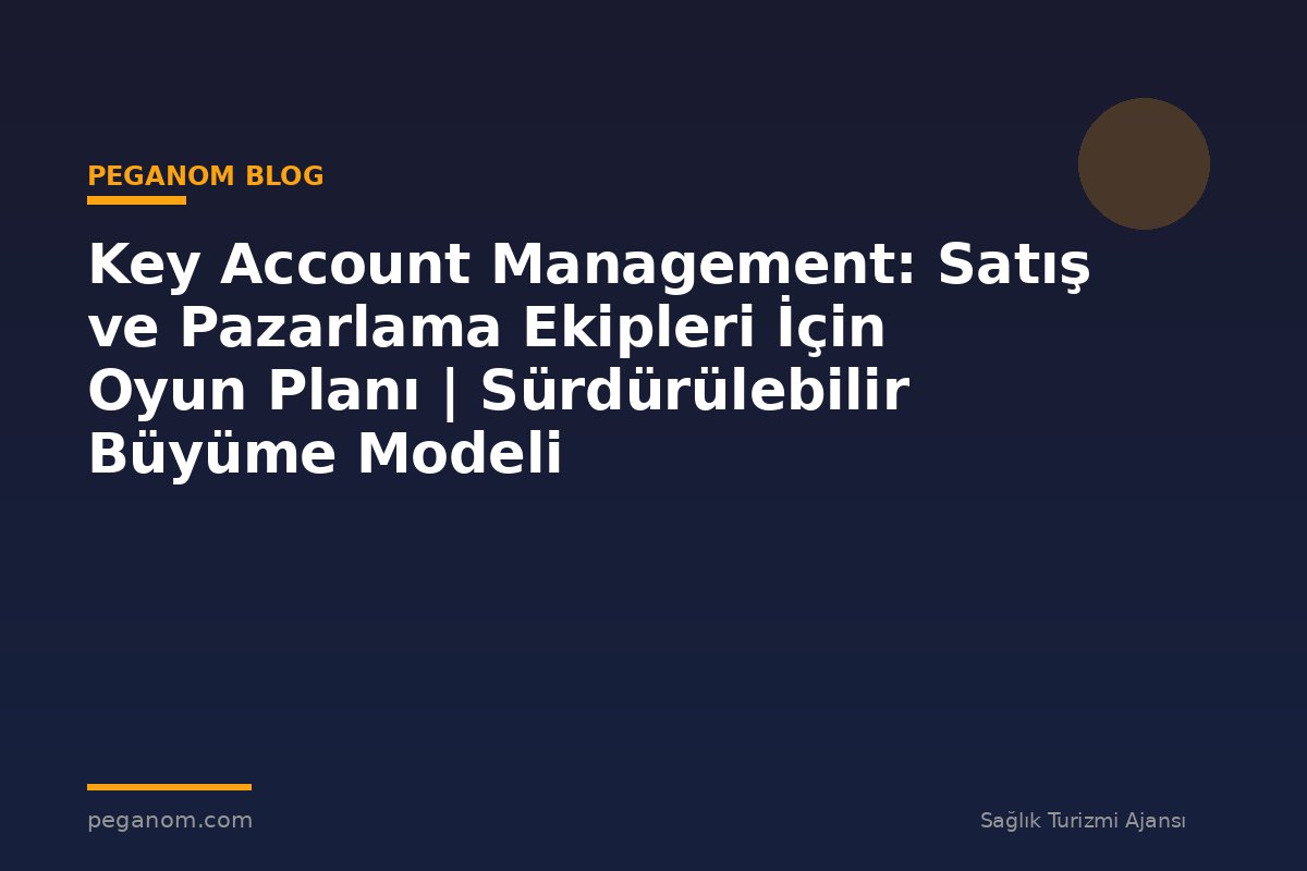 Key Account Management: Satış ve Pazarlama Ekipleri İçin Oyun Planı | Sürdürülebilir Büyüme Modeli