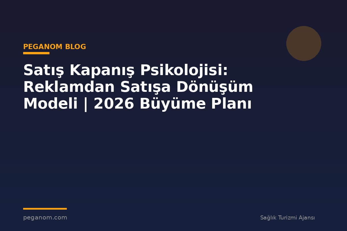 Satış Kapanış Psikolojisi: Reklamdan Satışa Dönüşüm Modeli | 2026 Büyüme Planı
