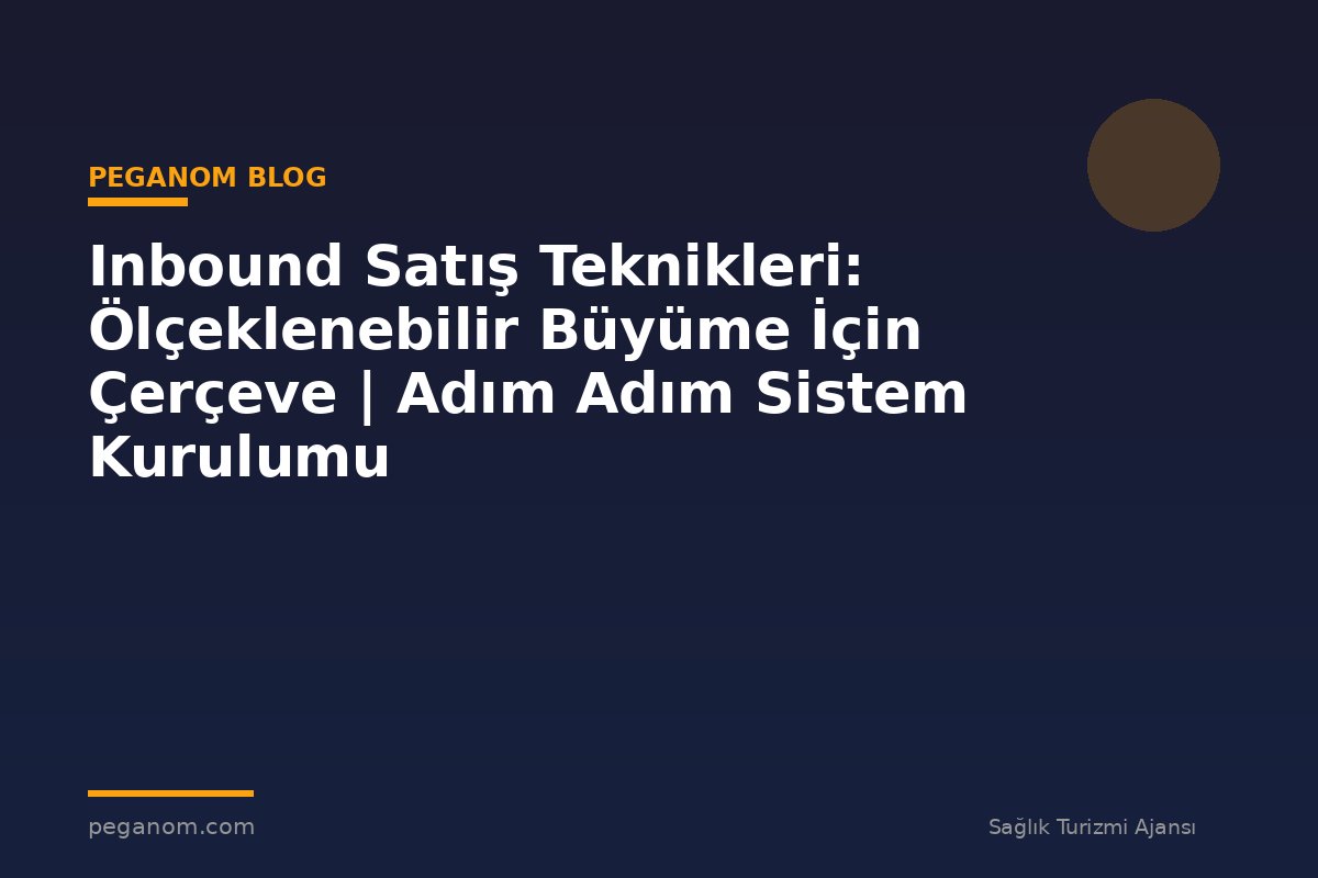 Inbound Satış Teknikleri: Ölçeklenebilir Büyüme İçin Çerçeve | Adım Adım Sistem Kurulumu