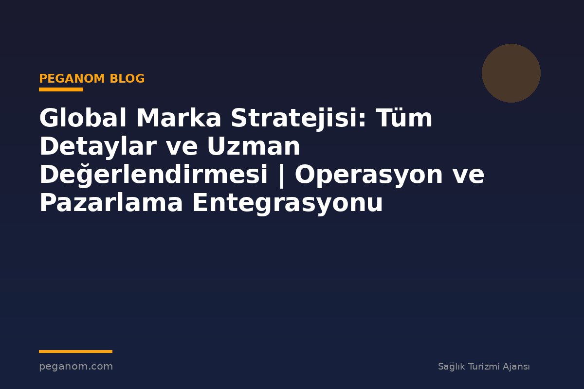 Global Marka Stratejisi: Tüm Detaylar ve Uzman Değerlendirmesi | Operasyon ve Pazarlama Entegrasyonu