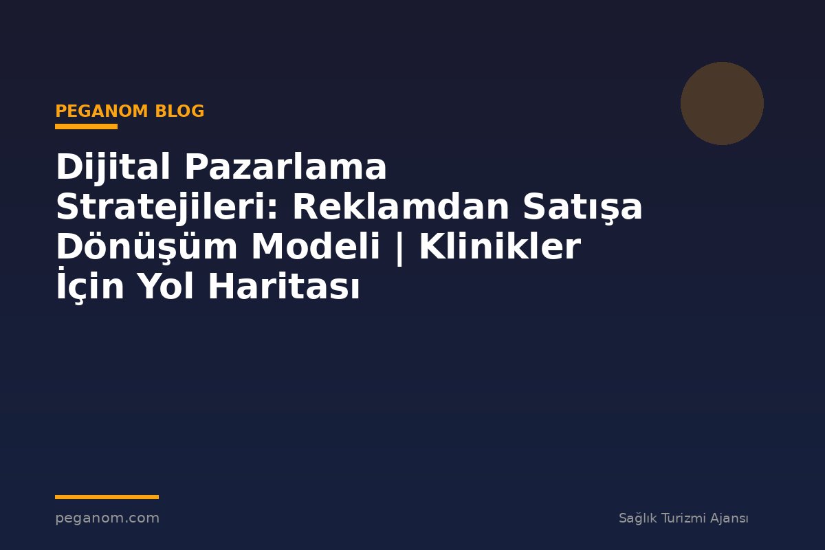 Dijital Pazarlama Stratejileri: Reklamdan Satışa Dönüşüm Modeli | Klinikler İçin Yol Haritası